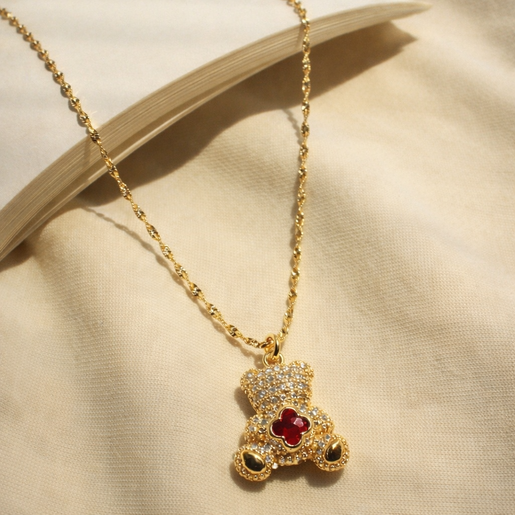 Amour bear – 18K Gold Plated Stainless Steel | 18” Twist Chain