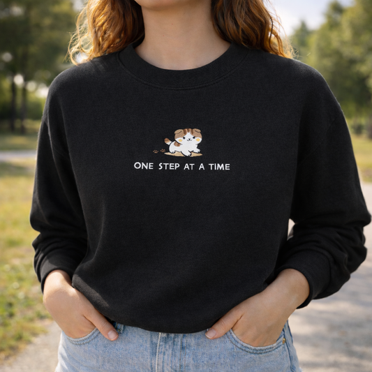 One Step at a Time Embroidered Sweatshirt