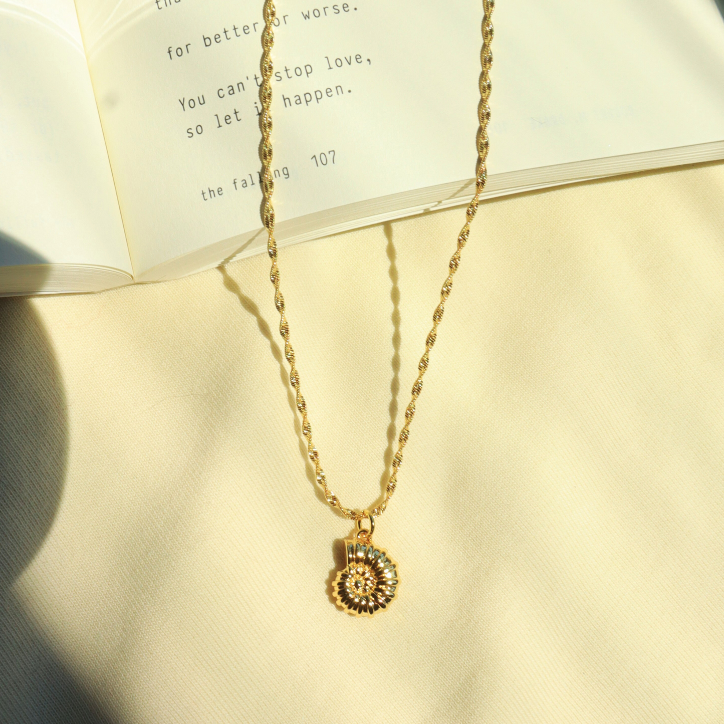 Spiral Shell Necklace – With or Without Matching Wave Ring