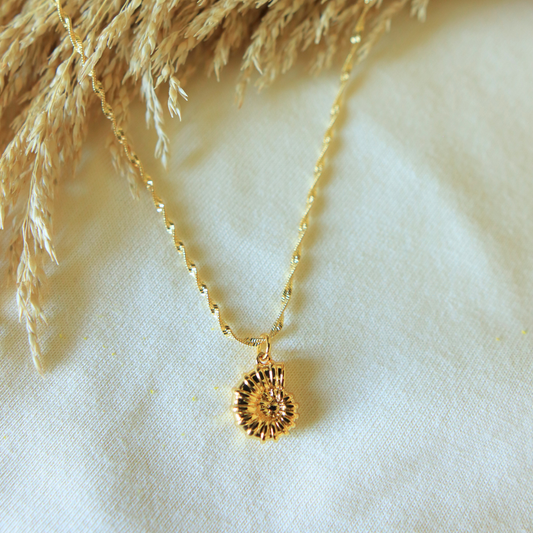 Spiral Shell Necklace – With or Without Matching Wave Ring