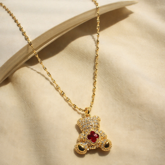 Amour bear – 18K Gold Plated Stainless Steel | 18” Twist Chain