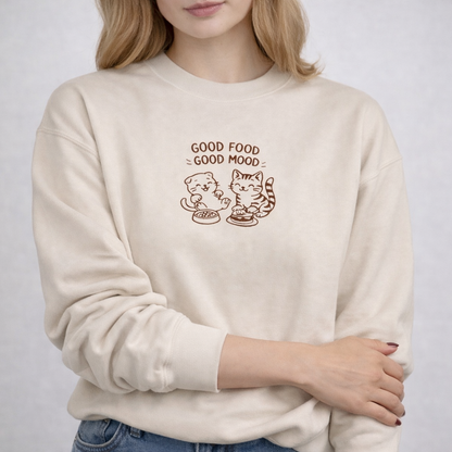 Good Food, Good Mood embroidered Sweatshirt