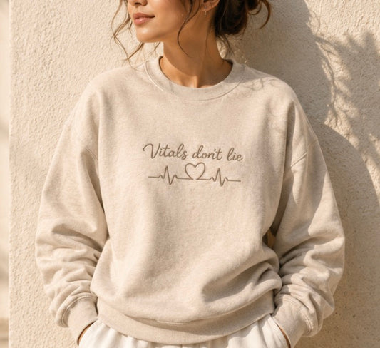 Vitals Don’t Lie embroidered Crewneck