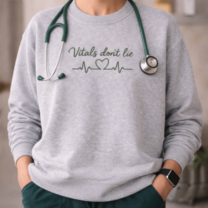 Vitals Don’t Lie embroidered Crewneck