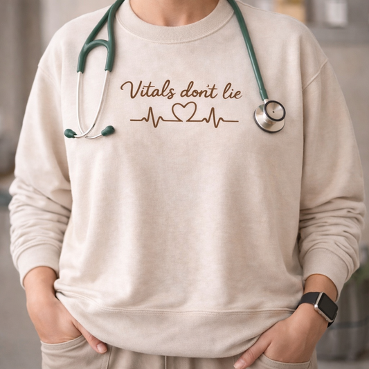 Vitals Don’t Lie embroidered Crewneck