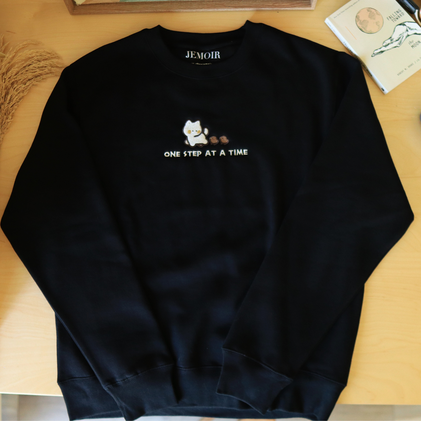 One Step at a Time  Embroidered Sweatshirt
