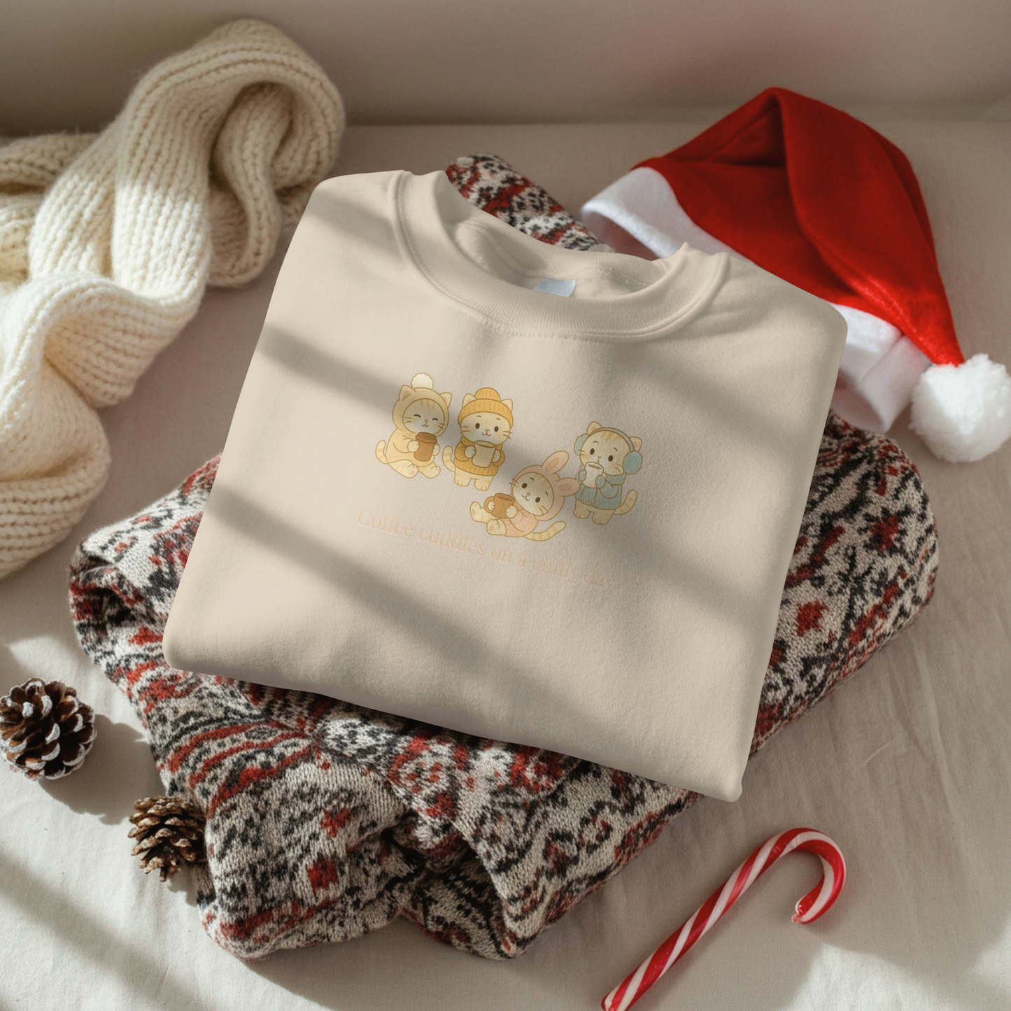 Coffee Cuddles on a Chilly Day Sweatshirt