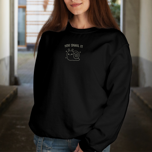 You snail it Embroidered Sweatshirt