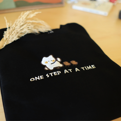One Step at a Time  Embroidered Sweatshirt